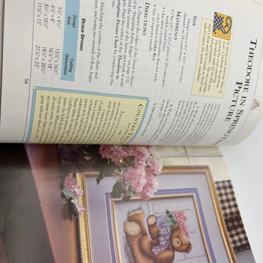 Alma Lynnes Country Needlecrafts Hardcover Book 50+ Projects Cross Stitch Quilts